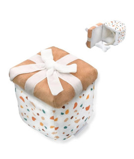 Cheeki Studios Pawsent Plushie Dog Toys - Birthday Surprise Interactive Present Plush Gift (Terrazzo), All Breed Sizes