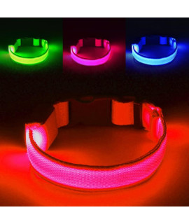 Omni Soulmate Third Led Dog Collar,Usb Rechargeable Light Up Dog Collars,3Modes,Waterproof Dog Lights For Night Walking,Make Pet Visible And Safety For Night Walkingfor Small Medium Large Dogs