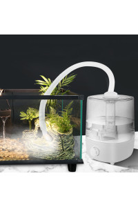 Reptile Humidifier 4L Adjustable Reptile Fogger Quiet Automatic Reptile Mister with Cleaning Brush for Terrariums, Amphibians, Turtles, Snakes (White)