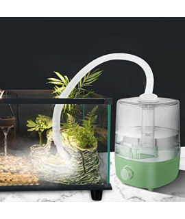 Reptile Humidifier 4L Adjustable Reptile Fogger Quiet Automatic Reptile Mister with Cleaning Brush for Terrariums, Amphibians, Turtles, Snakes (Green)