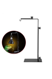 Adjustable Reptile Terrarium Heat Lamp Stand Metal Stand Expandable Basking Lamp Holder Bracket, ?Hupport for Reptile Small Animals Lizards Turtles Snakes Amphibians Animals (large light stand)