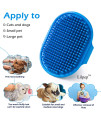 2 PCS Dog Bath Brush Dog Grooming Brush, Lilpep Pet Shampoo Bath Brush Soothing Massage Rubber Comb with Adjustable Ring Handle for Long Short Haired Dogs and Cats