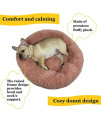 Coopupet Calming Dog Bed for Small Medium Dog & Cat, Anti Anxiety Donut Dog Bed, Cuddler Round Plush Cat Bed, Cozy Self Warming Fuzzy Pet Bed (S-20 * 20inch, Pink)