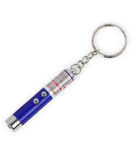 Mini Cat Toys Laser Pointer Pen Keychain Flashlight Funny Dog Stick Pet Lamp White Light LED Infrared Button Electronics Included (1 PCS Pack, Blue)