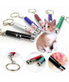 Mini Cat Toys Laser Pointer Pen Keychain Flashlight Funny Dog Stick Pet Lamp White Light LED Infrared Button Electronics Included (1 PCS Pack, Blue)