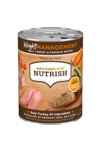 Rachael Ray Nutrish Weight Management Wet Dog Food, Real Turkey & Pumpkin, 13 Ounce Can (Pack of 12)
