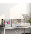 Eiiel Guinea Pig Cage,Indoor Habitat Cage With Waterproof Plastic Bottom,Playpen For Small Pet Bunny, Turtle, Hamster