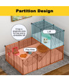 Eiiel Guinea Pig Cage,Indoor Habitat Cage with Waterproof Plastic Bottom,Playpen for Small Pet Bunny, Turtle, Hamster