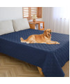 Waterproof Dog Bed Covers For Couch Protection Dog Pet Blanket Furniture Protector (82X82, Navy+Blue)