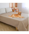 Waterproof Dog Bed Covers For Couch Protection Dog Pet Blanket Furniture Protector (82X120, Beige+Sand)