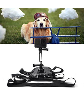 LLFA Pet Sports Camera Mount with Extension Rod Adapter, Dog Cat Collar Multifunctional Camera Accessories for GoPro,DJI, Ezviz, Sony?Insta360, Feiyutech, Kodak, Drift, Ordro, RICOH, etc.