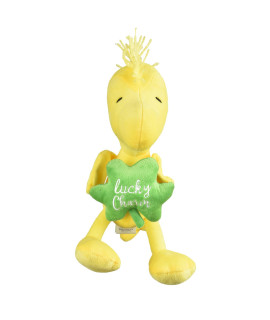 Peanuts For Pets Woodstock St Patrickas Day Lucky Charm Squeaky Pet Toy Dog Toys, Woodstock St Patrickas Day Dog Gifts Snoopy Toys For Dogs, 9 Inch - 1 Pack, (Ff19556)