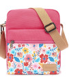 Leaper Small Canvas Crossbody Bag And Purse Set (Sd07-Pink)
