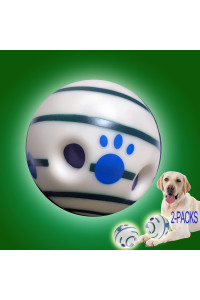 (2Pack) Wobble Giggle Dog Ball,Strange Dog Toy Ball,?Luminous Ball,Peppy Pet Ball,Training Playing Ball,Glow in The Dark Dog Balls,Rolling Ball,Waggle Ball,Best Fun Giggle Sound Dog Toy,Dog Glow Ball