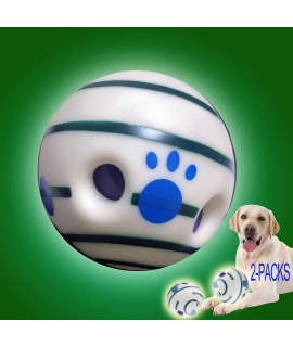 (2Pack) Wobble Giggle Dog Ball,Strange Dog Toy Ball,?Luminous Ball,Peppy Pet Ball,Training Playing Ball,Glow in The Dark Dog Balls,Rolling Ball,Waggle Ball,Best Fun Giggle Sound Dog Toy,Dog Glow Ball
