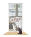 Shrrl Reinforced Cat Screen Door Fits Door Size 32X 80, Pet Resistant Mesh Screen Door, Pets Proof Zipper Screen Door For Living Room, Bedroom, Kitchen, Patio, Stop Cats Dogs Running Out