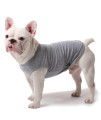 SyChien Dog Blank Shirts,Cool Cotton Clothes for Large Dogs,Girl Boy T-Shirt,Lightweight Stretchy Shirt,Black Grey L