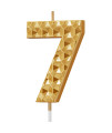 7 Birthday Candle, 7Th Birthday Candle 70 71 72 73 74 75 76 77 78 79, Number 7 Candle, Birthday Cake Number Candles Gold, Seventh Birthday Candle, Number 7 Cake Topper