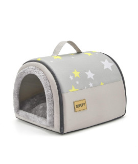 Jiupety Cozy Pet Bed House 2 In 1 Pet House S Size For Cat And Small Dog Warm Cave Sleeping Nest Bed For Cats And Dogs Grey