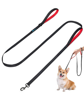 PuppyDoggy 2 Pack Dog Leash for Small to Medium Dogs 6 ft with 3 Reflective Stitching and 2 Traffic Padded Handles Dog Lead Rope Pet Leash for Running Walking Training (Orange 2 Pack - 6 ft x 0.6 in)