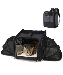 Pet Carrier Backpack for Dogs and Cats,Puppies,Fully Ventilated Mesh,Expandable for Cats Dogs Under 20 LB,Designed for Travel, Hiking, Walking & Outdoor Use