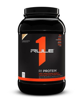 Rule One Proteins, R1 Protein- Cookies Crame, 25G Fast-Acting, Super-Pure 100 Isolate And Hydrolysate Protein Powder With 6G Bcaas For Muscle Growth And Recovery, 2Lbs
