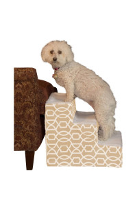 Pet Gear Pet Step III Pet Stairs for Small Dogs and Cats up to 50 pounds, Lightweight, Easy Assembly (No Tools Required) - Available in 2 Models, 3 Colors AM9630TBE Trellis Print Natural Beige 2022