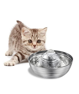 Pet Fountain ZGCCL 304 Stainless Cat Water Fountain Suitable for Cats and Small Dogs Ultra-Quiet Automatic Pet Water Dispenser