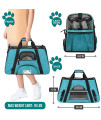 PetAmi Premium Airline Approved Soft-Sided Pet Travel Carrier | Ideal for Small - Medium Sized Cats, Dogs, and Pets | Ventilated, Comfortable Design with Safety Features (Large, Heather Blue)