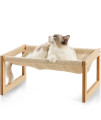 Fukumaru Cat Hammock - New Moon Cat Swing Chair Kitty Hammock Bed Cat Furniture Gift For Your Small To Medium Size Cat Or Toy Dog (Rectangle-Twill)