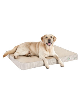 Wevego Dog Bed With Removable Washable Cover, Gel Memory Foam And Sponge 2-Layer, Pet Beds With Waterproof Lining And Non-Slip Bottom For Large Dogs