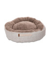 Bark and Slumber Henry Houndstooth Large Plush Round Cloud Dog Bed
