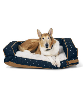 Bark and Slumber Toby Triangles Black Large Plush Sofa Style Dog Bed