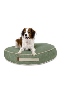 Bark and Slumber Ollie Green Medium Polyfill Round Lounger Dog Bed