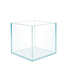 HIRO Aquatics Cubic Rimless Frameless All Glass Aquarium, Low Iron Rimless Glass Tank, White Leveling Mat Included (20X20X20cm)