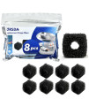 ORSDA Pet Water Fountain Replacement Pump Filters - Compatible with ORSDA / ZeePet Stainless Steel Dog and Cat Water Fountain (8Pcs Black Pump Filters)
