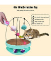 YILUSH Cat Scratcher Toy Cat Turntable Toy with Hanging Toys Detachable Design Interactive Cat Toy with Scratching Pad Treat Puzzle Toys for Cats All-in-one Track Toy for Hunting,Chasing