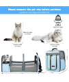 YILUSH Pet Carrier Backpack Expandable for Small Dogs Medium Cats,Airline Approved | Ventilated Portable Pet Travel Carrier,Foldable Puppy Travel Bags Suitable for Traveling/Hiking /Camping (Blue)