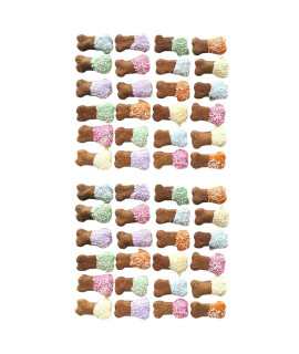 Woofables Gourmet Dog Bakery Hand-Decorated Mini Dog Treats - Set of 48 | Homemade, Fresh, Human-Grade, All-Natural Ingredients | Corn, Soy & Preservative Free | Made in The USA (Mini Bones)
