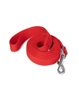 Siumouhoi Strong Durable Nylon Dog Training Leash, 1 Inch Wide Traction Rope, 6 Ft 10Ft 15Ft Long, For Small And Medium Dog (10 Feet, Red)