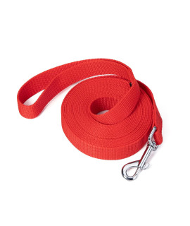 Siumouhoi Strong Durable Nylon Dog Training Leash, 1 Inch Wide Traction Rope, 6 ft 10ft 15ft Long, for Small and Medium Dog (15 Feet, Red)