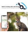 2022 Airtag Cat Collar Holder, Small Air tag Cat Collar Holder Compatible with Apple Airtag GPS Tracker, 2Pack Waterproof Case Cover for Cat Dog Pet Collar Within 3/8 inch (Black&Blue)