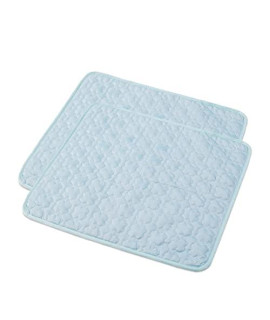 2pcs Washable Dog Pee Pads, Fast Absorbing Machine Washable Dog Whelping Pad Dog & Puppy Training Pads for Dogs, Cats, Bunny (Light Blue, 39.4*27.5 inch)