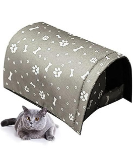 Outdoor Cat House,Winter Feral Cat Shelter Thickened Weatherproof Foldable Cat Dog Tent Cabin Winter Warm Stray Cats Shelter (15.75"x17.72"x13.8")