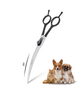 LONGMON 7/7.5/8inch Dog Grooming Scissors 440c Stainless Steel Curved Grooming Scissors With Durable Professional Curved Shears For Dogs and Cats