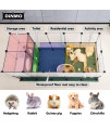 DINMO Small Animal Playpen with Oxford Mat, 24 inches Height, Pet Exercise Fence, Home Protector, Iron Mesh and Plastic Combination, Visualization, DIY, Games Hole Series, 60.2 x 24.8 x 24.8inch