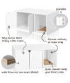Way Basics Cat Litter Box Enclosure Modern Stackable Pet House Eco-Friendly Furniture