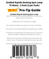 DBDPet Zoomed Reptile Basking Spot Lamp 75 Watts (2 per Pack) - Includes Attached Pro-Tip Guide