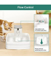 BFLICROY 104oz/3.1L Cat Water Fountain, Automatic Dog Water Fountain with Faucet Stream, Cat Water Dispenser with Activated Carbon Filter, Ultra-Quiet Pet Fountain with Adjustable Water Flow