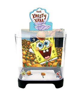 Penn-Plax Officially Licensed Spongebob Squarepants Starter Kit with 1.5 Gallon Tank - Great Way to Teach Children How to Maintain and Take Care of an Aquarium SBK115Z